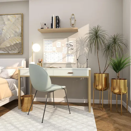 Miniatura 8 de CosmoLiving by Cosmopolitan - Maceta de metal para interiores y exteriores, maceta grande con soporte extraíble, juego de 2 macetas de 19 pulgadas
