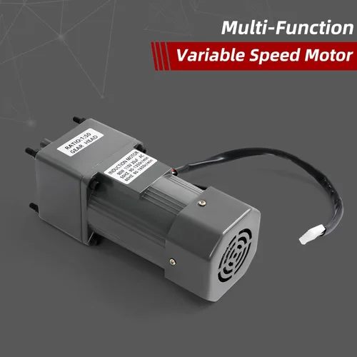 Miniatura 2 de Motor eléctrico monofásico de 110 V, 90 W, 27 RPM, motor eléctrico monofásico con controlador de velocidad variable ajustable, motor con engranaje