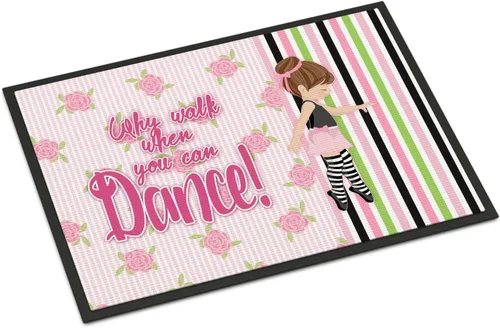 Miniatura 18 de Caroline's Treasures BB5374MAT Let's Dance Linen - Felpudo de lino verde azulado de 18 x 27 pulgadas, tapete para puerta delantera, para interiores