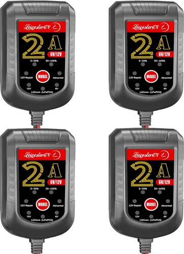 Miniatura 9 de Cargador de batería de goteo de 2A, mantenedor automático, 6V 12V, cargador flotante inteligente para automóvil, coche, motocicleta, cortacésped