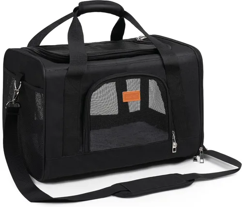 Miniatura 2 de ROYPET Transportador para gatos, bolsa portátil para mascotas para gatos y perros pequeños, bolsa plegable de malla suave y a prueba de arañazos