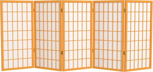 Biombo portátil simple de 3 pies Biombo Shoji para dividir una cuarto, clásico diseño japonés, 4 tamaños y 6 colores, Madera, Honey