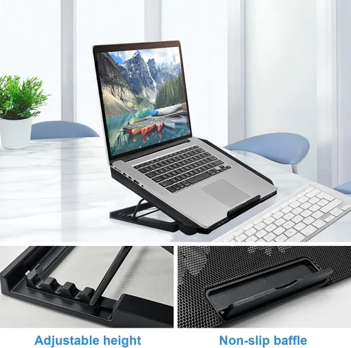 Miniatura 3 de Almohadilla de enfriamiento para laptop, soporte enfriador para laptop, almohadilla de enfriamiento para portátiles de juegos de 11 a 15.6 pulgadas