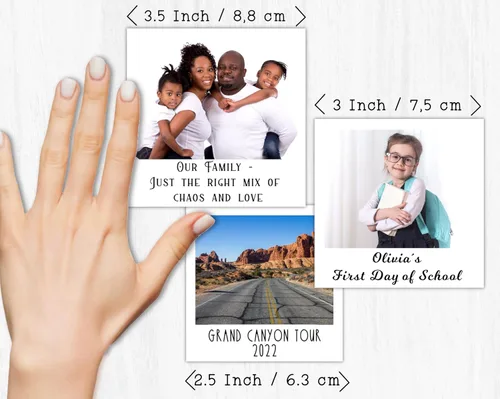 Miniatura 2 de Imán premium – Taquilla de nevera con foto personalizada – Regalos de fotos magnéticas personalizadas, guarda tus mejores fotos (2.5 pulgadas)