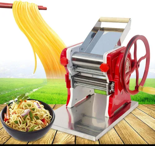 TFCFL Máquina manual de prensa de fideos de acero inoxidable con ancho de fideos de 0.118 in de ancho ajustable y colgador de fideos, fabricante de