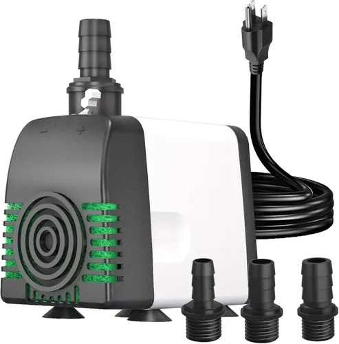 Knifel Bomba de agua sumergible de 800 GPH - Bombas de fuente con apagado automático, flujo ajustable y ultra silencioso para fuentes, estanques,