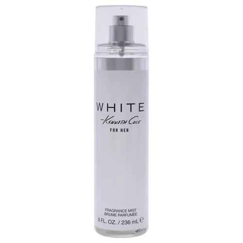 Kenneth Cole White for Her Body Mist para mujer, notas de mandarina, vainilla, almizcle y orquídea, aroma afrutado, fresco y femenino, fragancia de