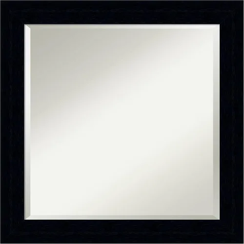 Miniatura 8 de Amanti Art Espejo de baño negro para sobre el fregadero, espejo de tocador rectangular negro Tribeca de 24 x 20 pulgadas, marco de madera pequeño