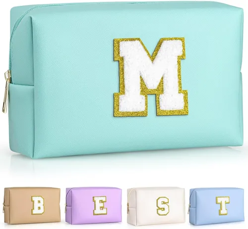 Miniatura 132 de TOPEAST - Bolso de maquillaje para mujer, G Blanco nacarado-rosa