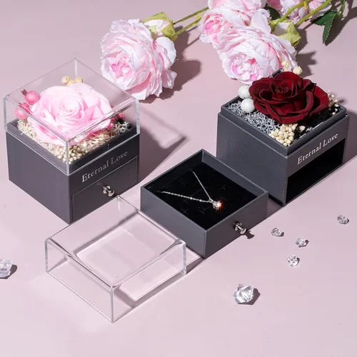 Miniatura 8 de PURELOVE Necklace for Women Gifts for Women Anniversary Birthday Christmas Mothers Day Valentine's Day Jewelry With Forever Flowers Necklace for