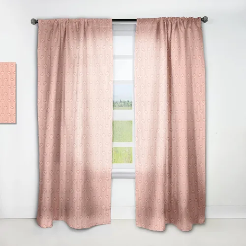DesignQ Cortinas opacas 'Retro Art Deco Waves II', cortinas para dormitorio, cortinas para sala de estar, cortinas y cortinas, aislamiento térmico,