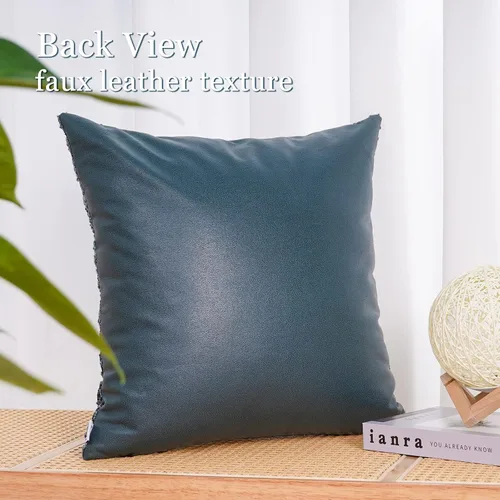 Miniatura 5 de Paquete de 2 fundas de almohada Boucle de 18 x 18 pulgadas, fundas de almohada decorativas de Navidad para sofá, sofá, fundas de almohada bohemias