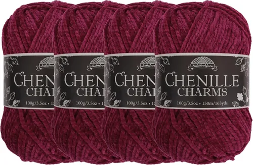 Miniatura 45 de JubileeYarn - Hilo de chenilla (3.53 oz/poliéster peinado, circonita), 1 pastel