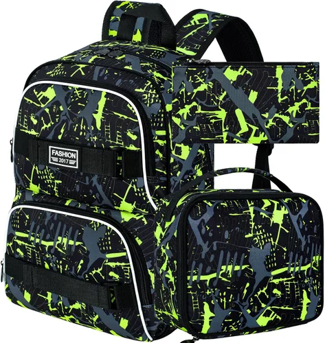 Mochila de 17 pulgadas para niños y hombres, juego de 3 mochilas para portátiles universitarios para adolescentes y estudiantes, resistente al agua,