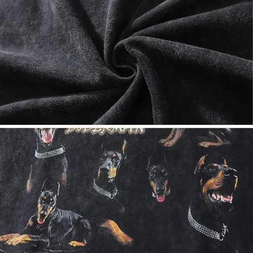 Miniatura 7 de Aelfric Eden Camisetas gráficas Doberman Washed Camiseta VintageLoose Harajuku Summer Tops
