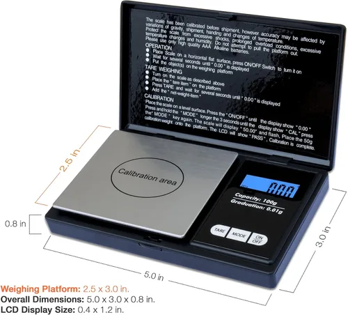 Miniatura 6 de Weighmax Classic 3805 Series - Báscula digital de bolsillo, 100 x 0.00 oz, color negro