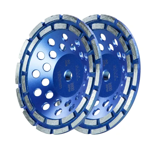 Miniatura 12 de SALI 2 piezas ruedas de esmerilado de concreto de 7 pulgadas, 20 segmentos de diamante Turbo, eje 5/8-11, rueda de esmerilado de diamante apta