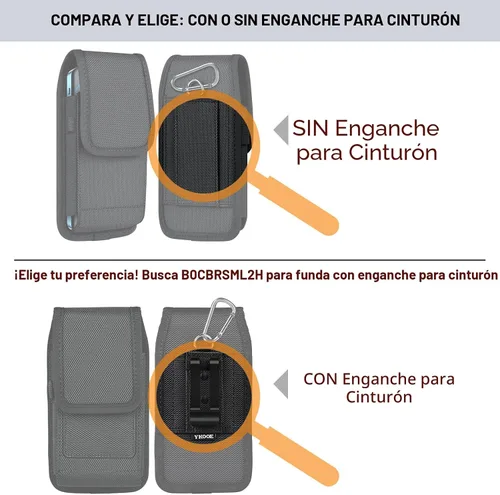 Miniatura 3 de ykooe Funda para Teléfono Móvil de Nylon con Hebilla Compatible con iPhone 17 16 15 14 13 12 11 y Modelos Pro, Samsung Galaxy S20 S21 S22 S23 S24