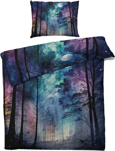 Miniatura 46 de Phoenix Funda de edredón tamaño King Juego de ropa de cama de pájaro de fantasía 3 piezas Funda de edredón con patrón de microfibra suave