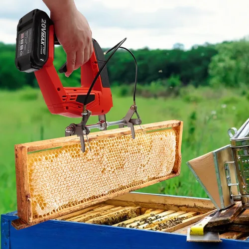 Miniatura 9 de Agitador eléctrico de abejas, removedor eléctrico de abejas de 4 velocidades, 150 W, extractor de miel eléctrico con cargador y caja