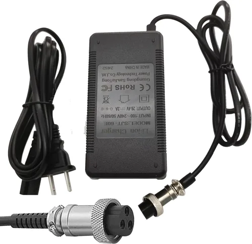 Cargador de 24 V (29.4 V máx.) para Razor MX350 Cargador Scooter, Crazy Cart, Dirt Quad ATV, Pocket Mod, Motocicleta, MX400 Dirt Rocket, E300, E200,