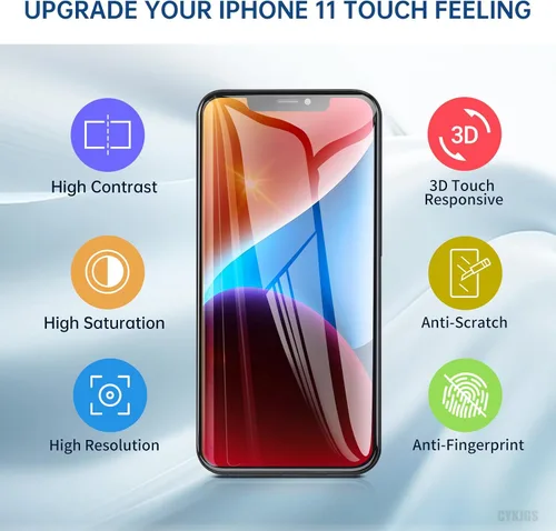 Miniatura 5 de Para iPhone 11 Reemplazo de pantalla con altavoz de oído y sensor de proximidad 6.1 "Pantalla LCD táctil 3D digitalizador Asamblea completa