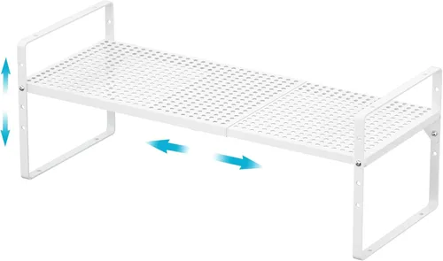 iPEGTOP Estante organizador de estante de almacenamiento expandible para gabinete, estante de especias de metal apilable de acero resistente, altura