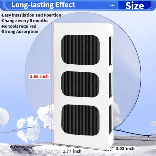 Miniatura 2 de Paquete de 8 filtros de aire Paultra2 para refrigerador Frigidaire PAULTRA2 Pure Air Ultra II filtro de aire para refrigerador, Electrolux Part