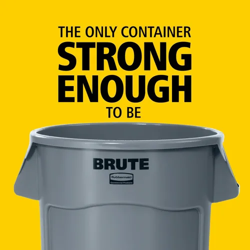 Miniatura 4 de Rubbermaid Commercial Products BRUTE - Bote de basura redondo resistente, 20 galones, azul, para paisajistas/sitios