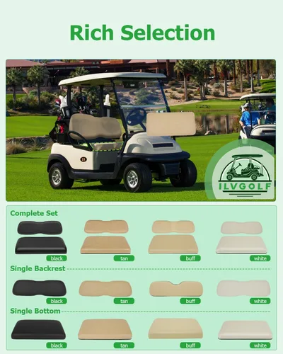 Miniatura 3 de Cojín inferior de asiento delantero para Club Car DS 2000.5-up, cojín de asiento delantero de carrito de golf, color marrón, cojín de repuesto Parte