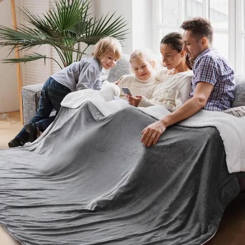 Miniatura 55 de Bedsure GentleSoft - Manta de forro polar Sherpa para sofá, manta de Navidad gruesa y cálida para invierno, manta de felpa suave y esponjosa como