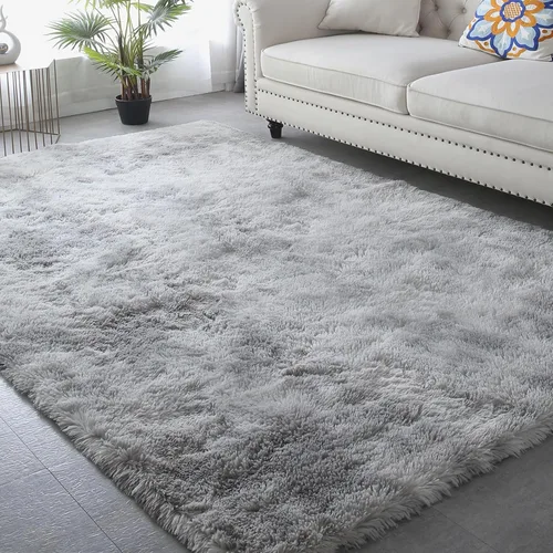 Miniatura 42 de Alfombras para dormitorio de niñas sala de estar: alfombra de área peluda de 5 x 7 para sala de juegos de niños, alfombra peluda de felpa pastel