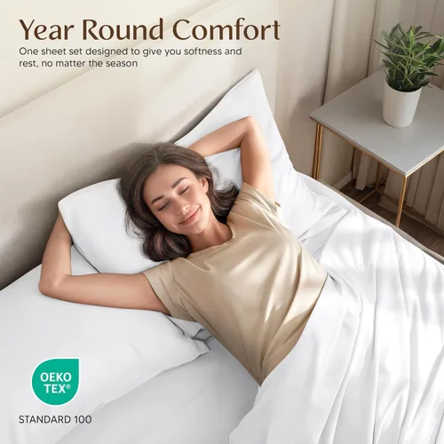 Miniatura 25 de Utopia Bedding Juego de sábanas Queen – Sábanas de 4 piezas para cama tamaño Queen, microfibra suave y transpirable, incluye 1 sábana bajera, 1 Gris