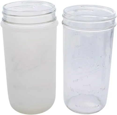 Miniatura 2 de Mason Jar Lifestyle - Fundas de silicona de 24 onzas para proteger frascos de bolas de Mason Jar Lifestyle (escarcha, paquete de 2)