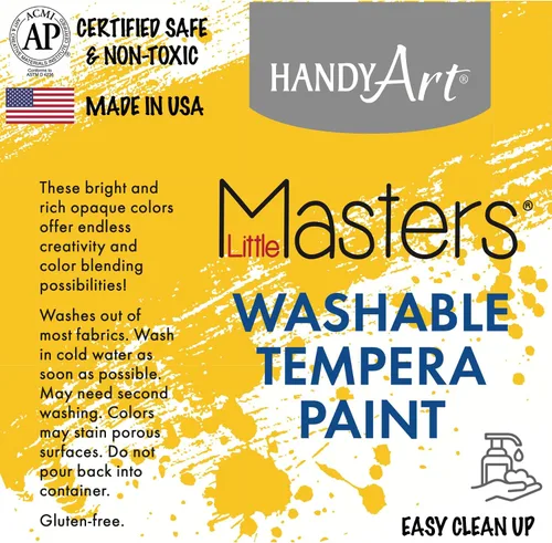 Miniatura 4 de Handy Art Little Masters - Pintura al temple lavable, turquesa, botella de 128 onzas, brillante y mezclable, alta opacidad, colores lavables