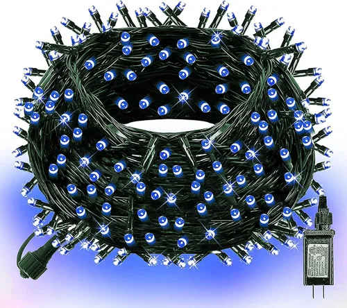 Miniatura 19 de Dazzle Bright - Guirnalda de luces de Navidad para exteriores, 1000 luces LED de 328 pies, enchufe de luz de hada con control remoto, 8 modos