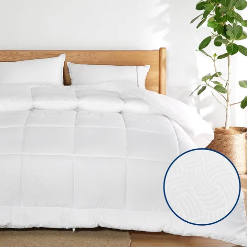 Miniatura 86 de Bedsure - Edredón de color liso Blanco
