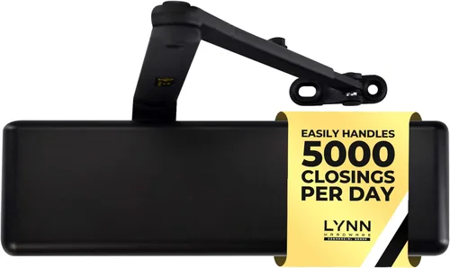 Miniatura 8 de LYNN HARDWARE Cierrapuertas automático extra resistente de servicio pesado (plateado) - Grado comercial, elección de contratistas, velocidad