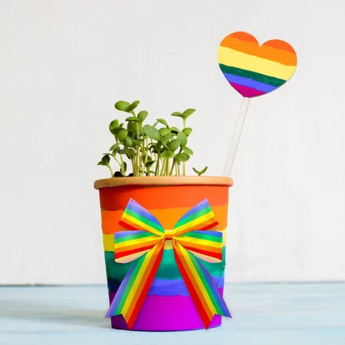 Miniatura 6 de Tiras de cinta de tela arcoíris para el mes del orgullo gay – LGBTQ+ Lesbiana Gay Bisexual Transgénero Cinta con alambre de arpillera – Envoltura