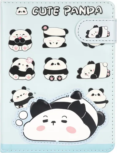 Miniatura 12 de Lindo cuaderno de dibujos animados kawaii, cuaderno de bocetos japonés con cubierta de cuero, cuaderno de notas, cuaderno de viaje, rosa claro