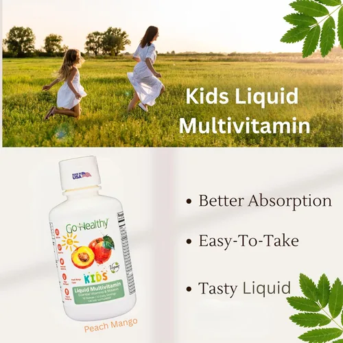 Miniatura 3 de Multivitamínico Go Healthy para niños: alimento integral vegetariano a base de plantas líquido 32 porciones