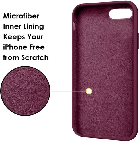 Miniatura 6 de MOCCA - Funda protectora con soporte de anillo, forro de microfibra supersuave y antiarañazos, de cuerpo completo y a prueba de golpes para iPhone 7