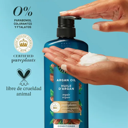 Miniatura 5 de Herbal Essences Juego de champú y acondicionador reparador de aceite de argán, hidrata y suaviza, sin parabenos, seguro para el color, pH