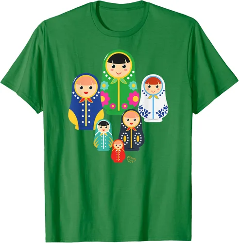 Miniatura 3 de Matryoshka Russian Nesting Dolls, Rusia - Camiseta de regalo, Azul / Patchwork, S