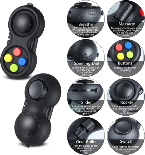 Skylety 6 piezas Control antiestrés Cam Control remoto de juego portátil mini Control antiestrés para aliviar la ansiedad Reductor de estrés para
