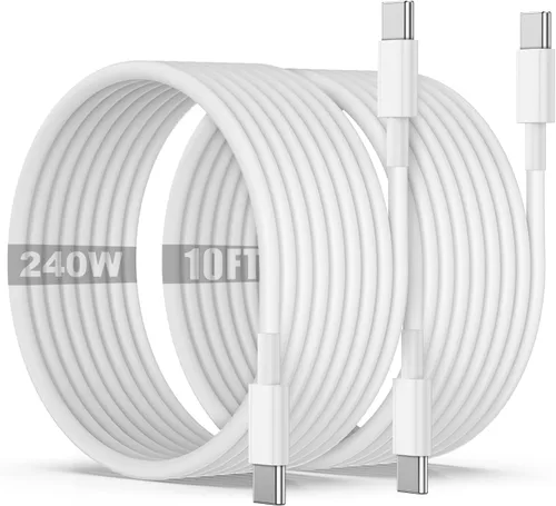 Miniatura 13 de Cable de carga USB C a C de 10 pies, 60W, tipo C a C, cable de carga rápido largo para Apple iPhone 17 Pro Max/17 Air/16 Pro Max/15 Plus, MacBook