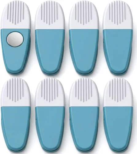 Miniatura 12 de Clips de plástico grueso con imán de neodimio - 3-1/4" de longitud - Durable versátil multiusos (transparente)