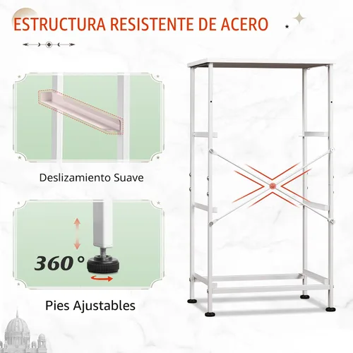 Miniatura 8 de WLIVE Mesita de noche con 3 cajones, cómoda de tela, unidad organizadora, cómoda de almacenamiento para dormitorio, pasillo, entrada, armarios