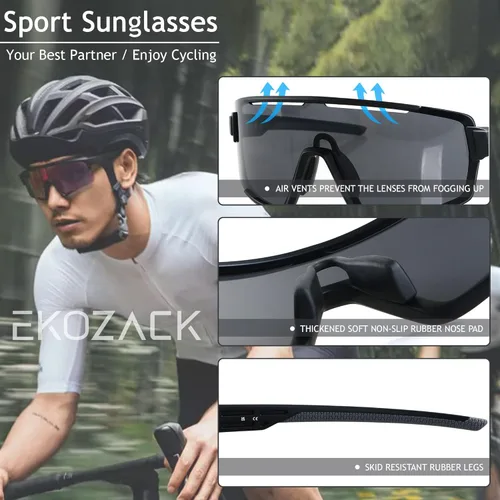 Miniatura 3 de Cycling Sunglasses for Men Women Big Large Driving Fishing Mountain Bike Baseball Sun Glasses