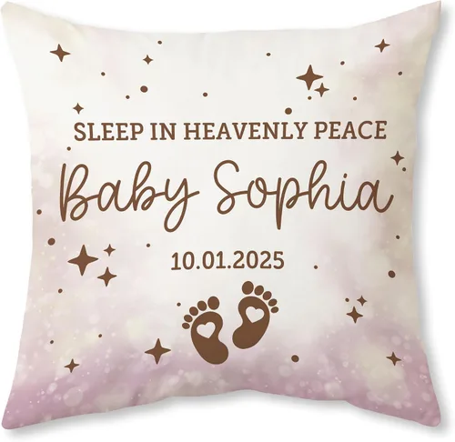 Miniatura 9 de Hyturtle Almohada conmemorativa personalizada para bebé (bebé conmemorativo 1)